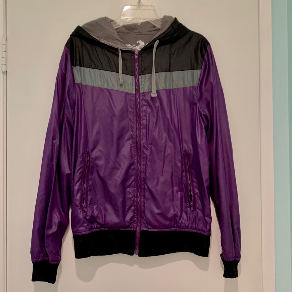Purple windbreaker jacket